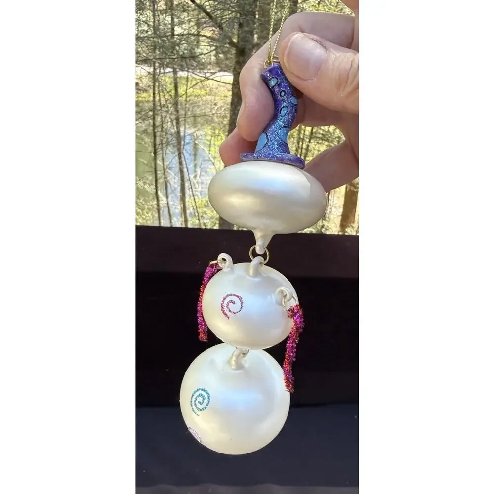 Midwest Of Cannon Falls Snowman Whimsical Christmas ornament -K2